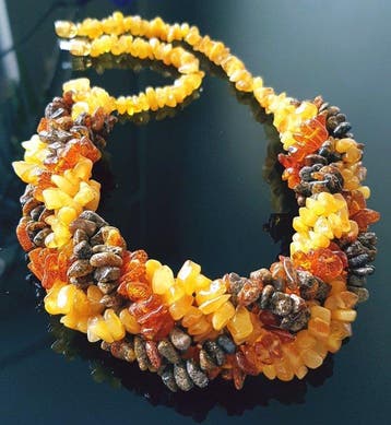 Amber Grote zeldzame Baltische barnsteen ketting – Unieke