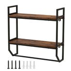 LIVSK Industrieel Wandrek met Metalen Frame - Twee Open Legp, Verzenden, Nieuw