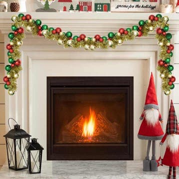 vidaXL Kerstbal Guirlande LEDs Multikleur 186 cm, Diversen, Kerst, Verzenden, Nieuw