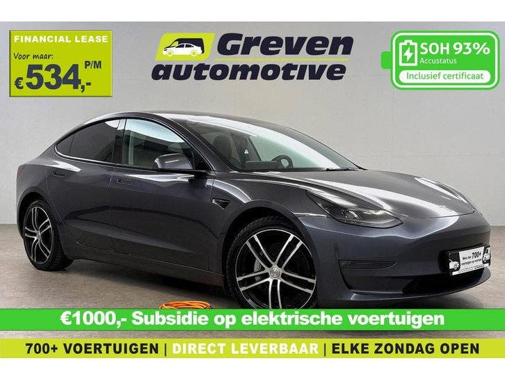 Tesla Model 3 Long Range AWD 75 kWh | Snelladen | SOH 93%, Auto's, Overige Auto's, Automaat, Sedan, Elektrisch, Zilver of Grijs