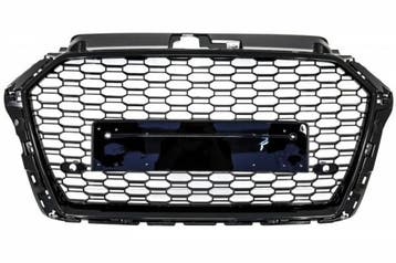 Grill Audi A3 8V RS3 look 17-20 Glans Zwart, Ophalen of Verzenden, Nieuw
