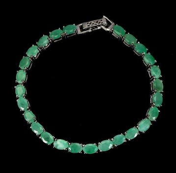 Zonder minimumprijs - Tennis armband Zilver - 14.30ct. tw.