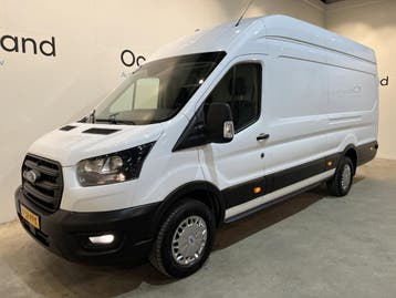 Ford Transit 350 2.0 TDCI L4H3 130 PK RWD, Stof, Gebruikt, Euro 6, Wit