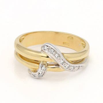 Ring - 18 karaat Geel goud Diamant (Natuurlijk), Nieuw