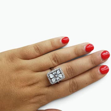 Zilver - Ring - Italiaans ambacht, Antiek en Kunst
