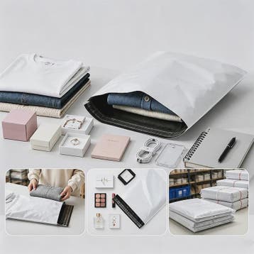 50x Witte Verzendzakken - Sterk Polyethyleen, Zelfklevend, W, Verzenden, Nieuw