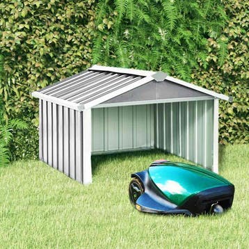 vidaXL Overkapping voor robotmaaier 92x97x63 cm staal grijs, Verzenden, Nieuw