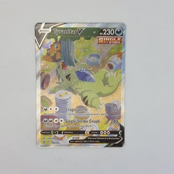 Pokémon - 1 Card - Tyranitar Pokémon – Tyranitar V 155/163 –, Hobby en Vrije tijd, Nieuw