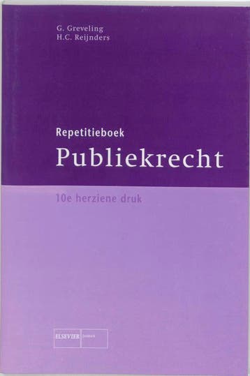 Repetitieboek publiekrecht - G. Greveling 9789059018792, Verzenden, Gelezen, G. Greveling