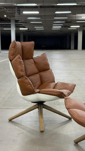 BB Italia Husk fauteuil | SHOWMODEL, 75 tot 100 cm, Ophalen of Verzenden, Zo goed als nieuw, Metaal