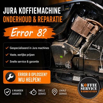 ONDERHOUD | REPARATIE | JURA | ERROR 8 | D4 | E6 | E8 | Z6, Garantie