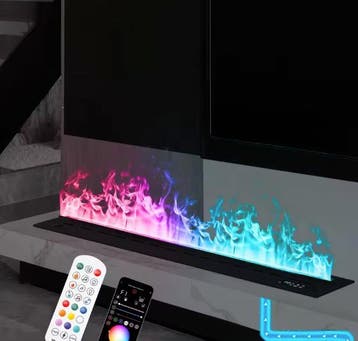 3D waterdamp haard met LED-vlam, geluid en standaard, Huis en Inrichting, Verzenden, Nieuw