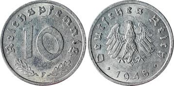 Duitsland Probe 10 Pfennig 1948 F Alumium Probe, Schaaf u..., Verzenden