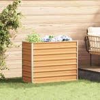 vidaXL Verhoogde plantenbak Licht Bruin 100 x 40 x 77 cm, Verzenden, Minder dan 60 cm, Nieuw, Metaal