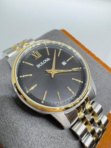 Bulova - Classic Two-Tone Black Dial – Unworn - Zonder, Nieuw