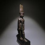 Oud-Egyptisch Brons God Amun-Ra. 26 cm hoog. Late Periode,, Verzamelen