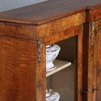 Engelse Credenza in noten met inlegwerk en brons ca 1860 No3, Antiek en Kunst, Antiek | Meubels | Kasten, Ophalen of Verzenden