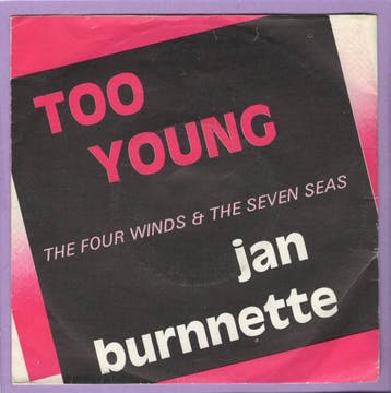 Jan Burnnette – Too Young / The Four Winds & The Seven Seas, Cd's en Dvd's, Vinyl Singles, Ophalen of Verzenden, Nieuw in verpakking