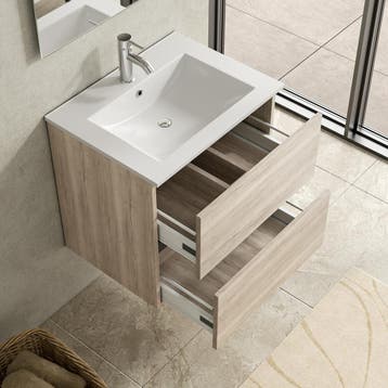 Badkamermeubel-Natural Oak-60cm, Verzenden, Nieuw