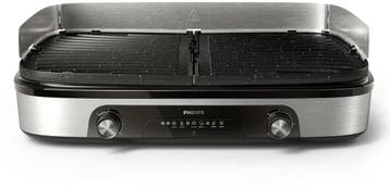 PHILIPS HD6222/90 Grillplaat Zwart, Ophalen of Verzenden, Zo goed als nieuw