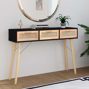 vidaXL Wandtafel 105x30x75 cm massief grenenhout en, Huis en Inrichting, Tafels | Bijzettafels, Verzenden, Nieuw, 60 cm of meer