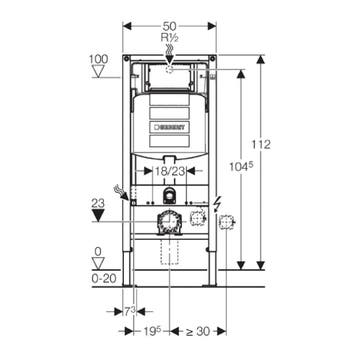 Up320 Toiletset 68 Geberit Econ Compact Rimfree Met Zitting, Ophalen of Verzenden, Nieuw