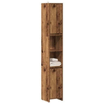 vidaXL Badkamerkast 30x30x183,5 cm bewerkt hout oud, Huis en Inrichting, Badkamer | Badkamermeubels, Verzenden, Nieuw, (Half)hoge kast