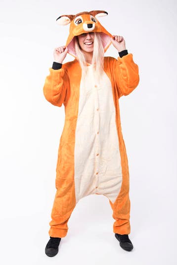 Onesie Hert Pak Kind Ree Kostuum 128-134 Hertenpak Hertje He, Ophalen of Verzenden, Nieuw, 134 t/m 140