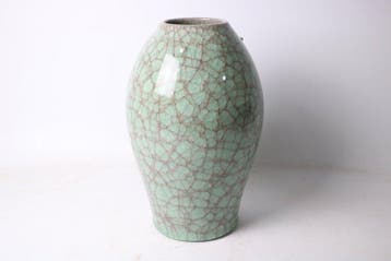 Tachikichi Kyoto jadegroene celadon crackleglazuur vaas