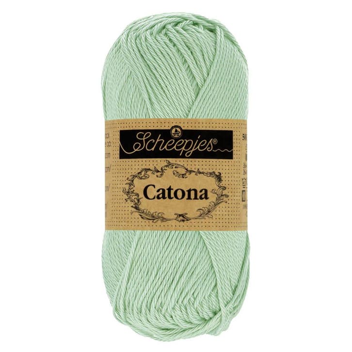 Scheepjes Catona - 10g - 402 Silver Green, Hobby en Vrije tijd, Breien en Haken, Breien of Haken, Nieuw, Wol of Garen, Ophalen of Verzenden