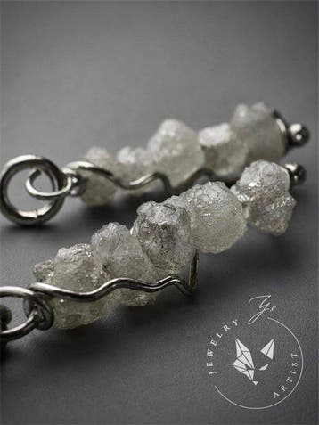 Designer sieraad - Diamant - Zilver 925 - Certificaat -