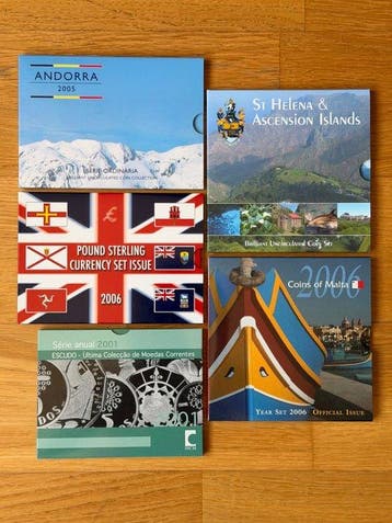 Wereld. Year Sets Collection, Andorra, Malta, United Kingdom