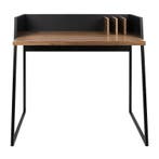 *WOONWINKEL* TemaHome Volga Compact Bureau Zwart Met Walnoot, Huis en Inrichting, Bureaus, Verzenden, Nieuw