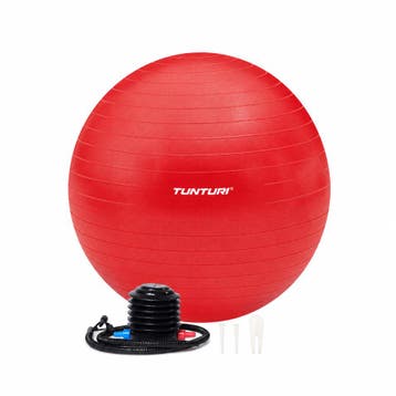 Tunturi Anti Burst Fitnessbal 90 cm Rood | Retourdeal 30%, Verzenden, Nieuw