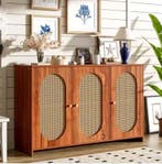 Modern Rotan Dressoir – 3 Deuren &amp; Vintage Opbergruimte, Verzenden, Nieuw