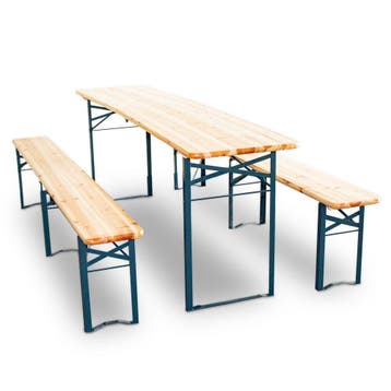 Inklapbare houten bierbank / biertafel - 220 cm - Incl. 2 ba, Verzenden, Nieuw
