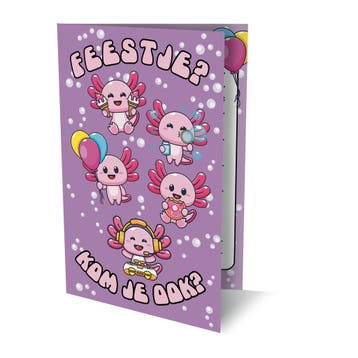 Uitnodigingen Axolotl 2 Pk 951 / Set Van 6 |  | Nieuw, Boeken, Ophalen of Verzenden, Nieuw