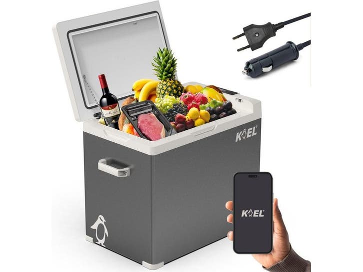 KOEL Crate 50 - Compressor Koelbox 12V 230V - Koelt tot, Caravans en Kamperen, Kampeeraccessoires, Zo goed als nieuw, Verzenden