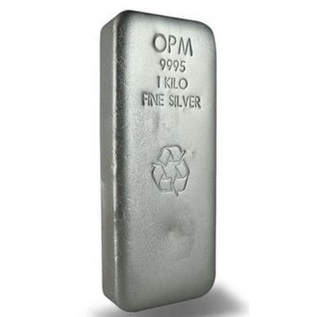 1 kilogram - Zilver .999 - 1 Kilo OPM 9995 Fine Silver Bar, Postzegels en Munten, Edelmetalen en Baren
