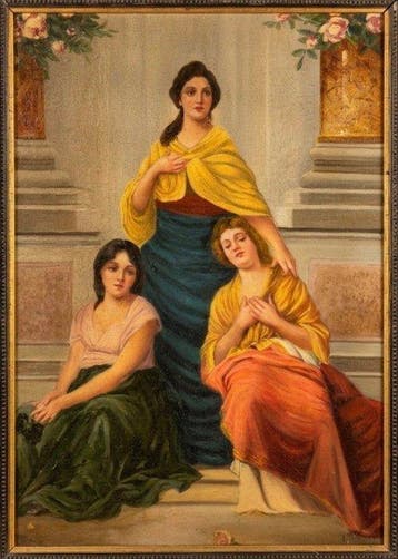Josef Büche (1848-1917) - Le Tre Grazie, Aglaia (la