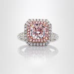 Ring - 18 karaat Witgoud, Roségoud - 2.60ct. tw. Roze, Sieraden, Tassen en Uiterlijk, Ringen, Nieuw