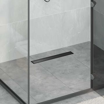 vidaXL 2 in 1 Doucheafvoer Zwart 60 cm Roestvrij staal 304, Verzenden, Nieuw