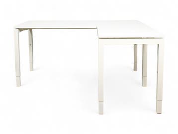 N-poot hoekbureau, 160x160cm, wit, Overige plaatsen, Ophalen of Verzenden, Gebruikt, Bureau