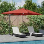 vidaXL Parasol Terracotta 351 x 250 x 253 cm Polyester en, Tuin en Terras, Parasols, Verzenden, Nieuw, 2 tot 3 meter