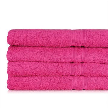 Handdoek Fuchsia 50x100cm 100% Katoen - Treb ADH, Verzenden, Nieuw, Overige kleuren, Theedoek of Handdoek