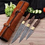 Japanese Style Kitchen Knife SET With Leather BAG Included -