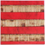 Bernard Aubertin (1934-2015) - Dessin de Feu sur Table Rouge