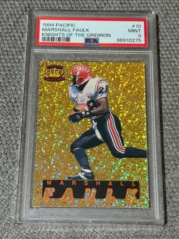 1994 Pacific Pacific Collection Marshall Faulk #10 Foil,, Nieuw