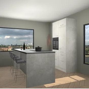 Beton opaal keuken Barbados 18569, Verzenden, Nieuw