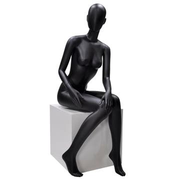 Faceless etalagepop dame zittend zwart  merk Gruppo Corso EX
